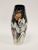 Moorcroft Snow Time pattern tapered baluster vase by Emma Bossons, printed and impressed marks,