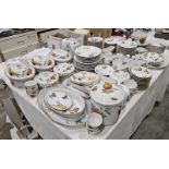 Large quantity of Royal Worcester bone china 'Evesham' pattern oven to tableware including teapot,