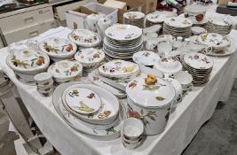 Large quantity of Royal Worcester bone china 'Evesham' pattern oven to tableware including teapot,