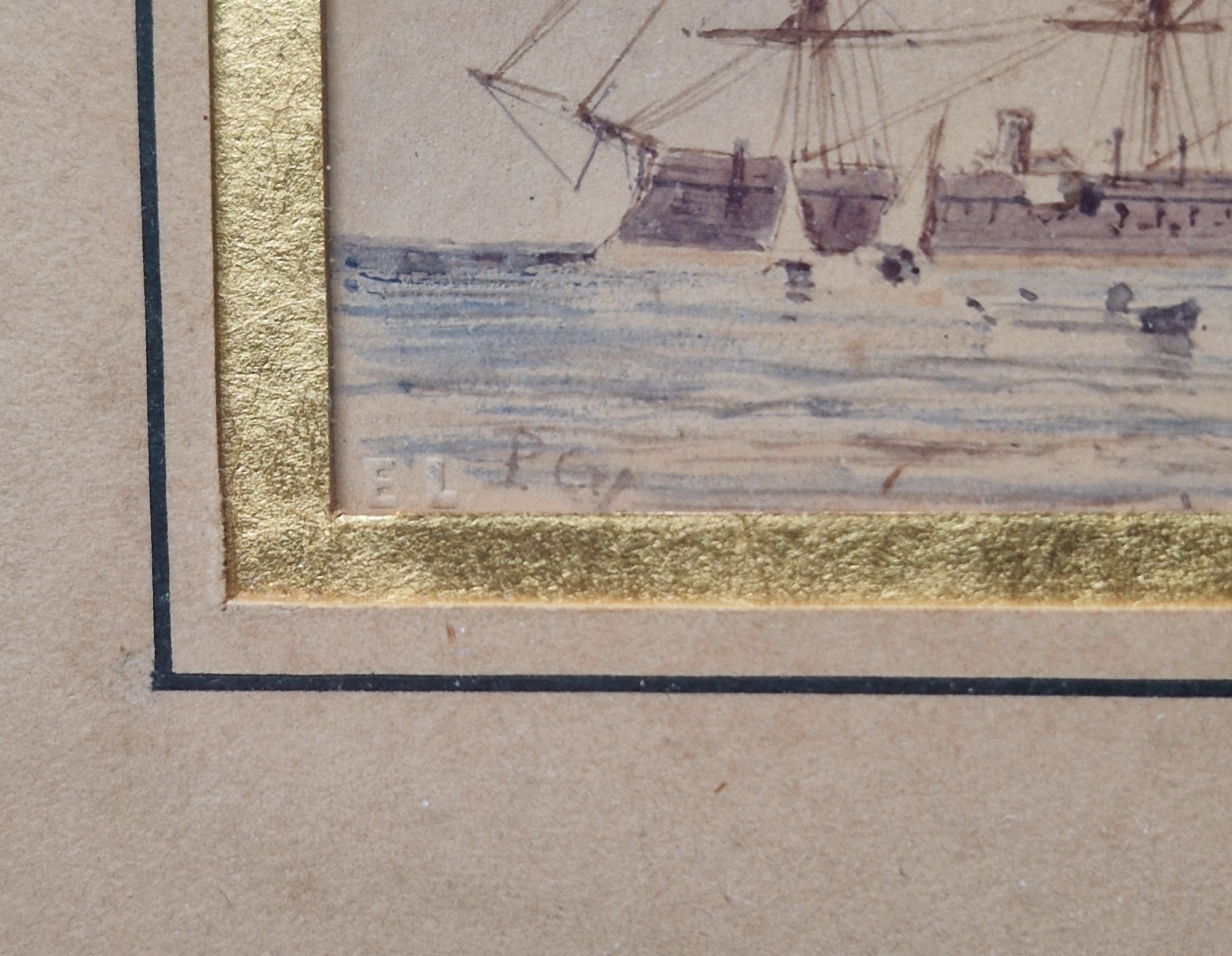 Late 19th century French School Pair of watercolours on paper Each maritime scene depicting boats in - Bild 3 aus 5