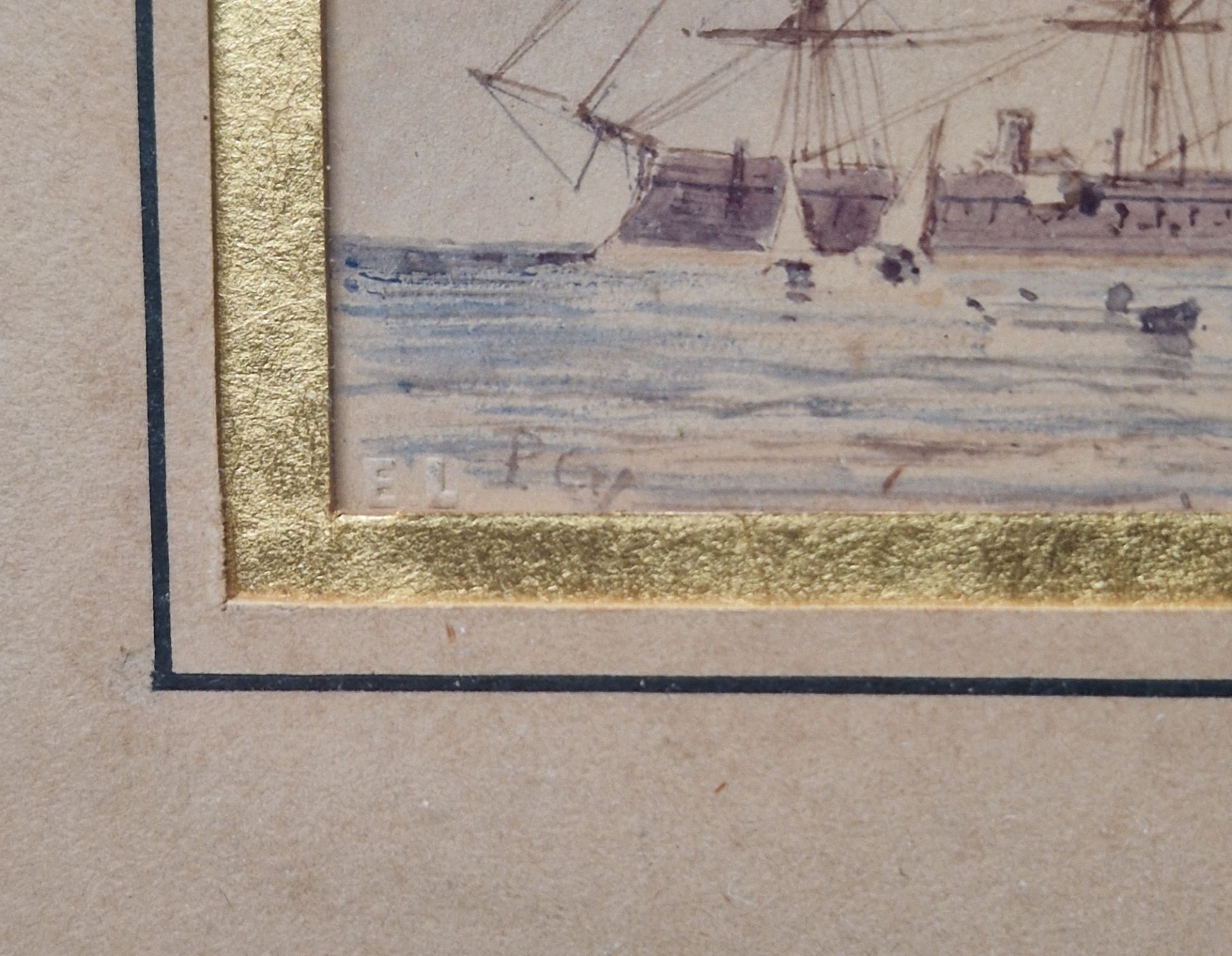 Late 19th century French School Pair of watercolours on paper Each maritime scene depicting boats in - Image 3 of 5