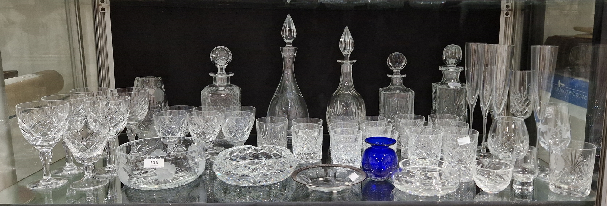 Large collection of cut glass including sets of water tumblers in sizes including Webb examples, - Image 3 of 3