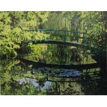 Norman Stevens ARA (1937-1988) Screenprint in colours "Monet's Garden", limited edition, signed,