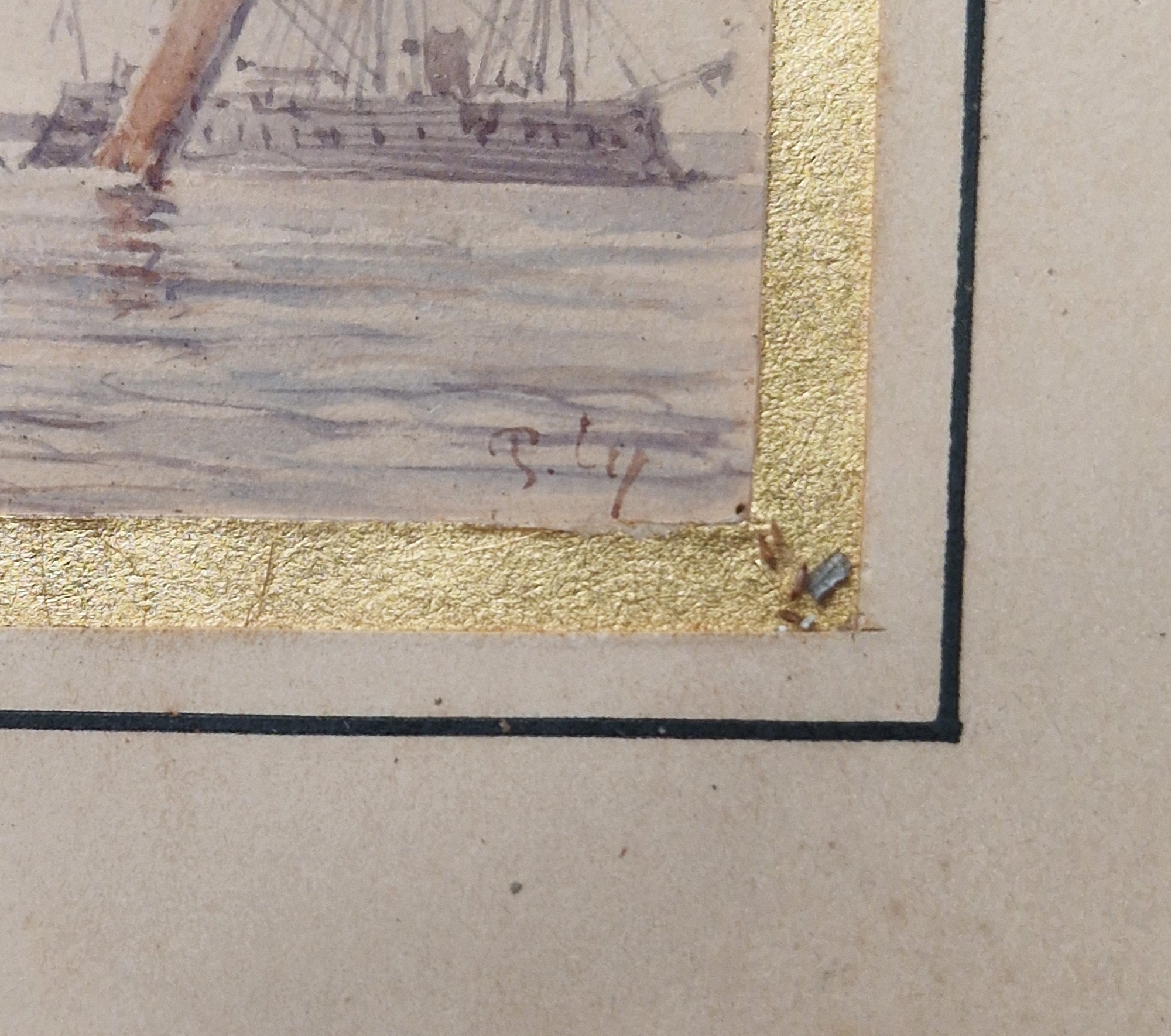 Late 19th century French School Pair of watercolours on paper Each maritime scene depicting boats in - Bild 4 aus 5