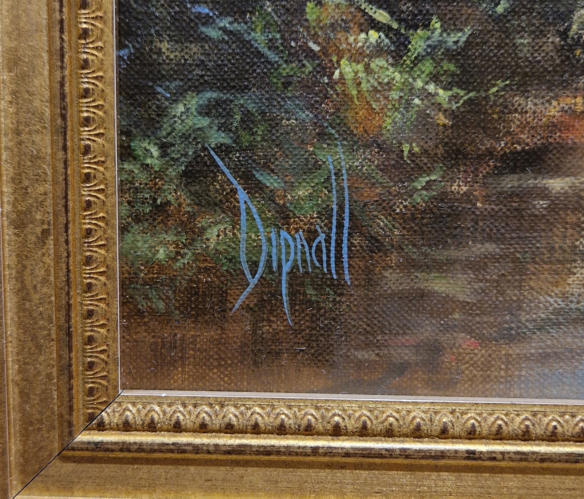 David Dipnall (1941-2023) Oil on canvas River landscape, signed lower left, 44cm x 29.5cm  Condition - Image 3 of 3