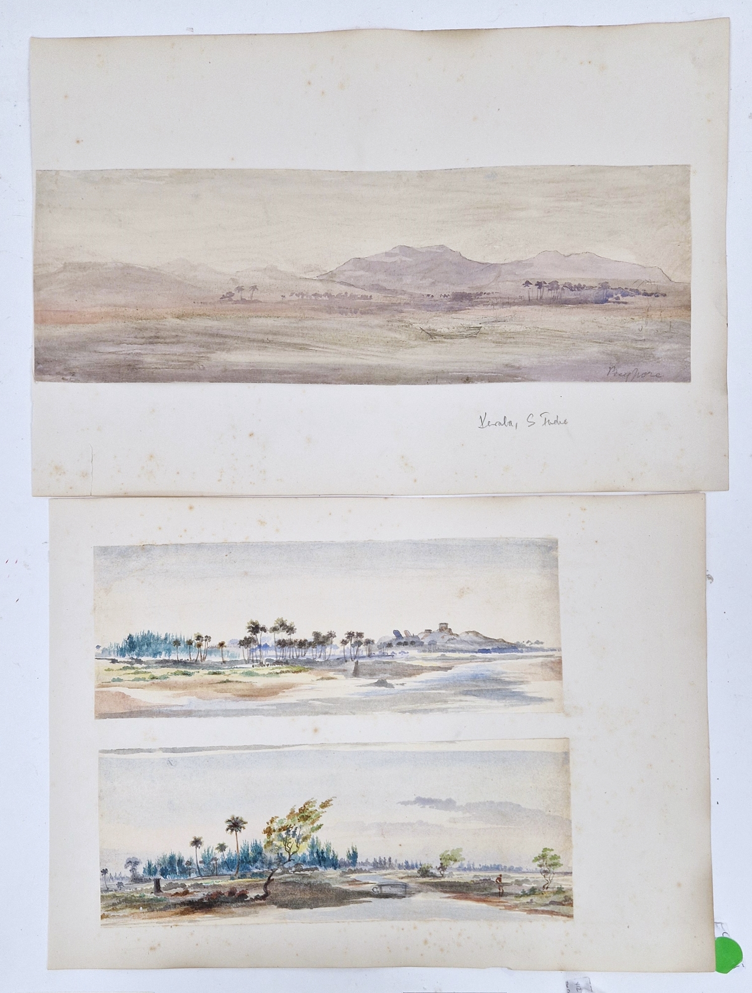 Watercolour drawings - collection Attrib. A H. Walter " A Passage from India to England 1873" - Image 4 of 13