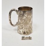 Mid 20th century silver mug, Sheffield 1945 by James Dixon & Sons with NFU engraving dated 19/13/