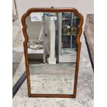 Late 19th/early 20th century mahogany-framed wall mirror, 67cm high x 39cm wide and another