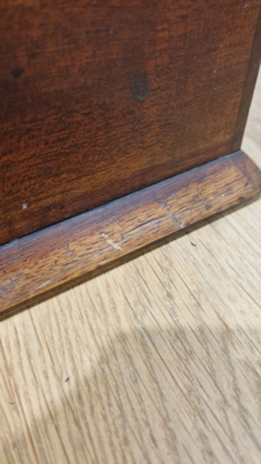 Edwardian marquetry inlaid fall-front stationery casket, the front with leather lined fold-out - Image 19 of 54