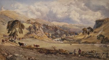 Attributed to George Arthur Fripp RWS (1813-1896) Watercolour "Ecton Bridge, Near Leek,