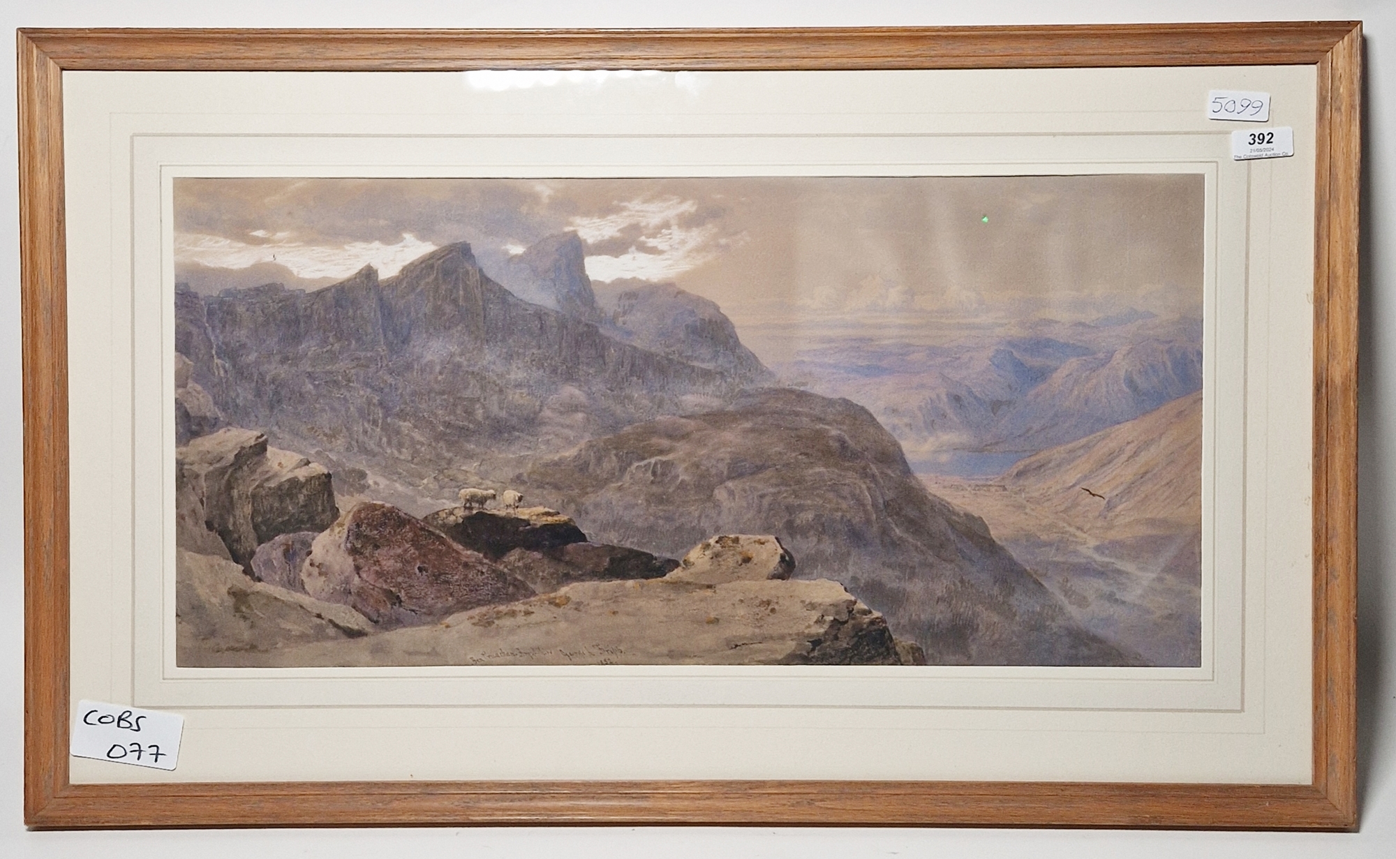 George Arthur Fripp RWS (1813-1896) Watercolour heightened with white "Ben Cruachan, Argyllshire", - Bild 2 aus 4