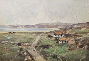 Theodore James Gracey (Irish, 1895-1959) Watercolour "Magheraclogher Strand, Co. Donegal", extensive