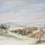 D. Summers (20th century) Oil on canvas Landscape with rolling hills, signed lower left, 61cm x