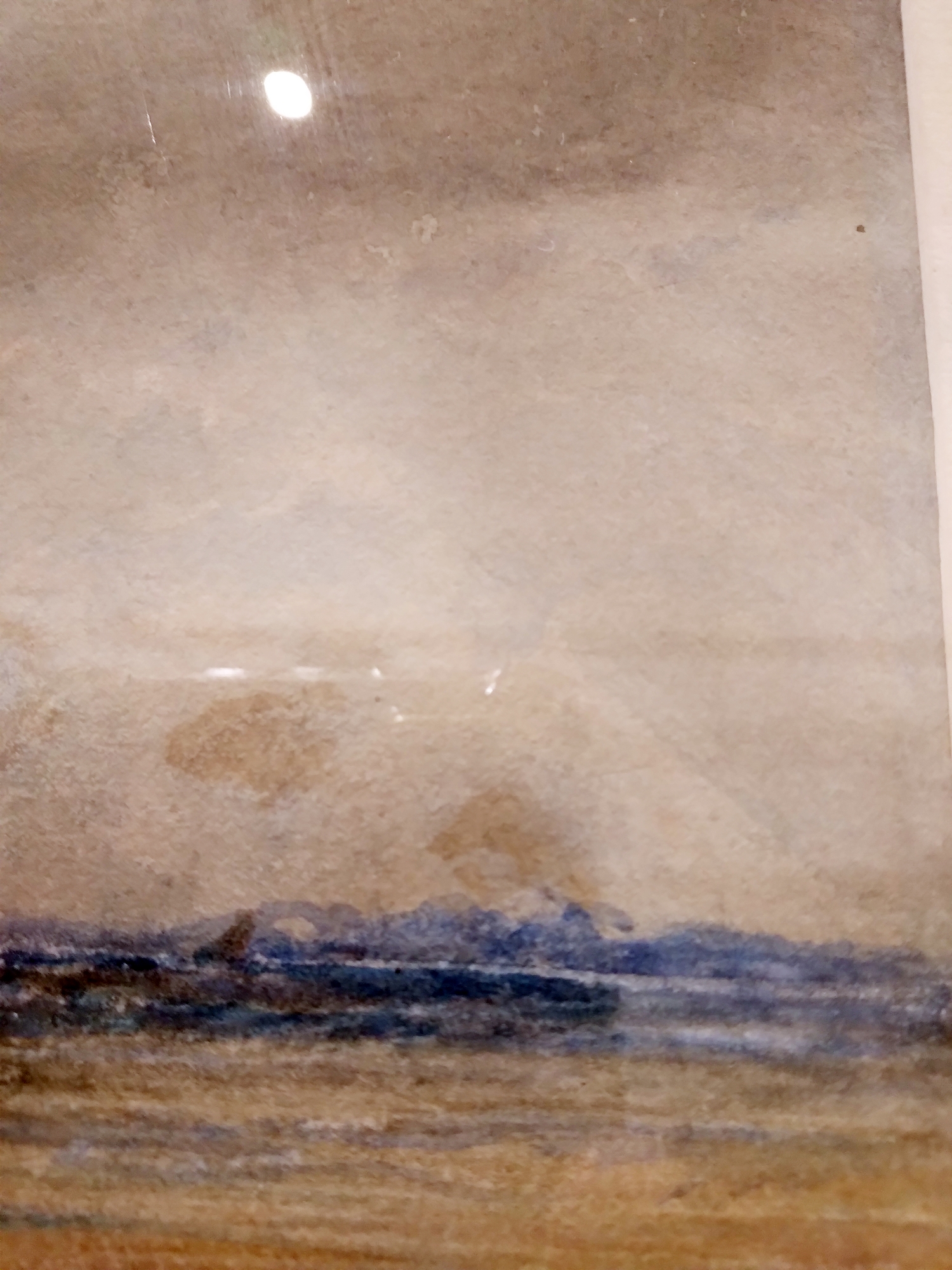 Anthony Vandyke Copley Fielding (1787-1855) Watercolour Coastal scene with boat in rough sea and - Image 5 of 9