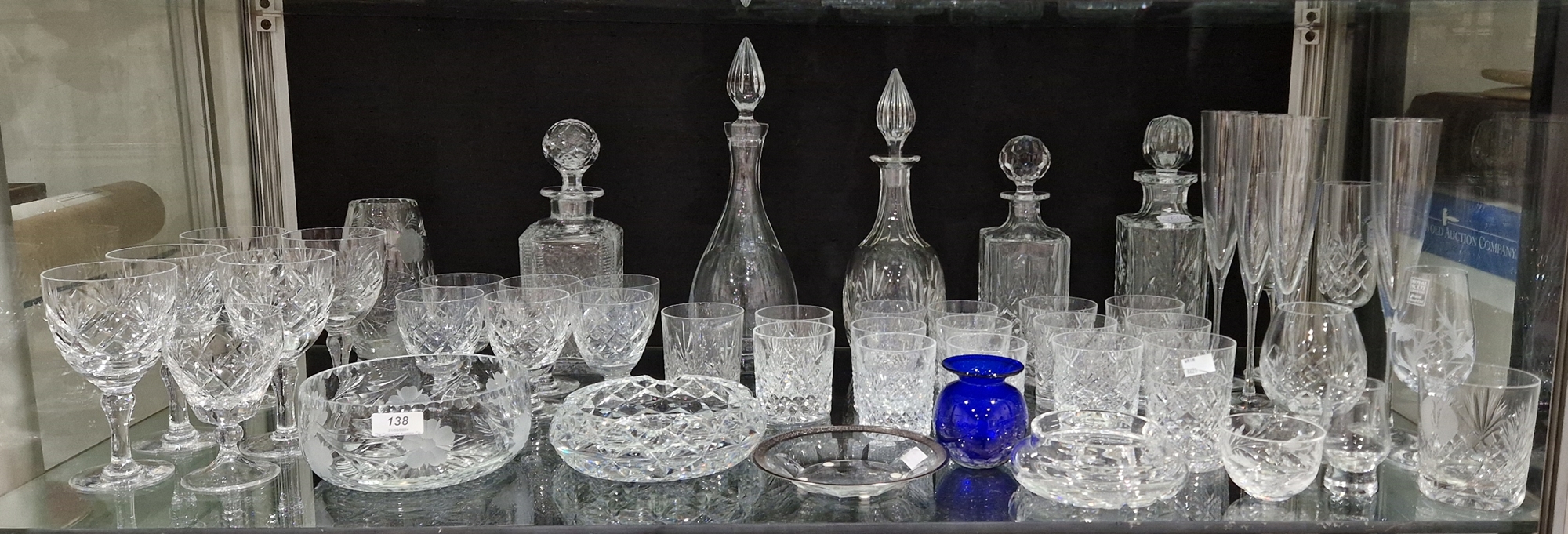 Large collection of cut glass including sets of water tumblers in sizes including Webb examples, - Image 2 of 3