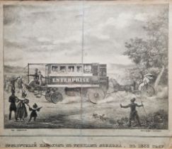 Charles Hunt, The Enterprise, Steam Omnibus, 19th century lithograph by Seleznev, marked in