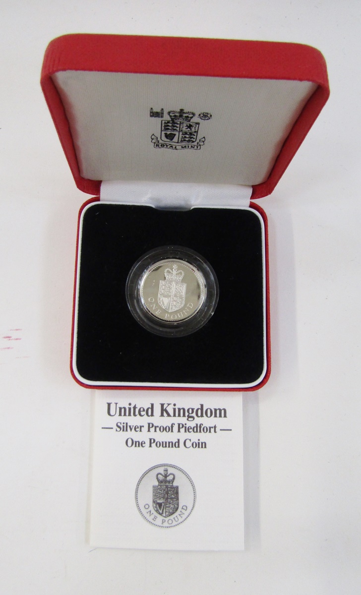 Silver proof Piedfort coins (5), 1989 £2 set of Bill and Claim of Rights, D-Day 50p commemorative, - Image 5 of 5