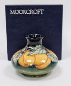 Contemporary Moorcroft vase, compressed squat globular form, printed and impressed marks, circa