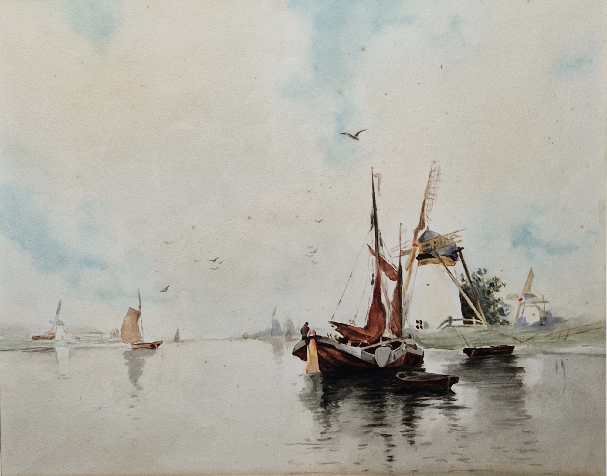 Late 19th/early 20th century Dutch school Watercolour Set of four watercolour drawings depicting - Image 11 of 14