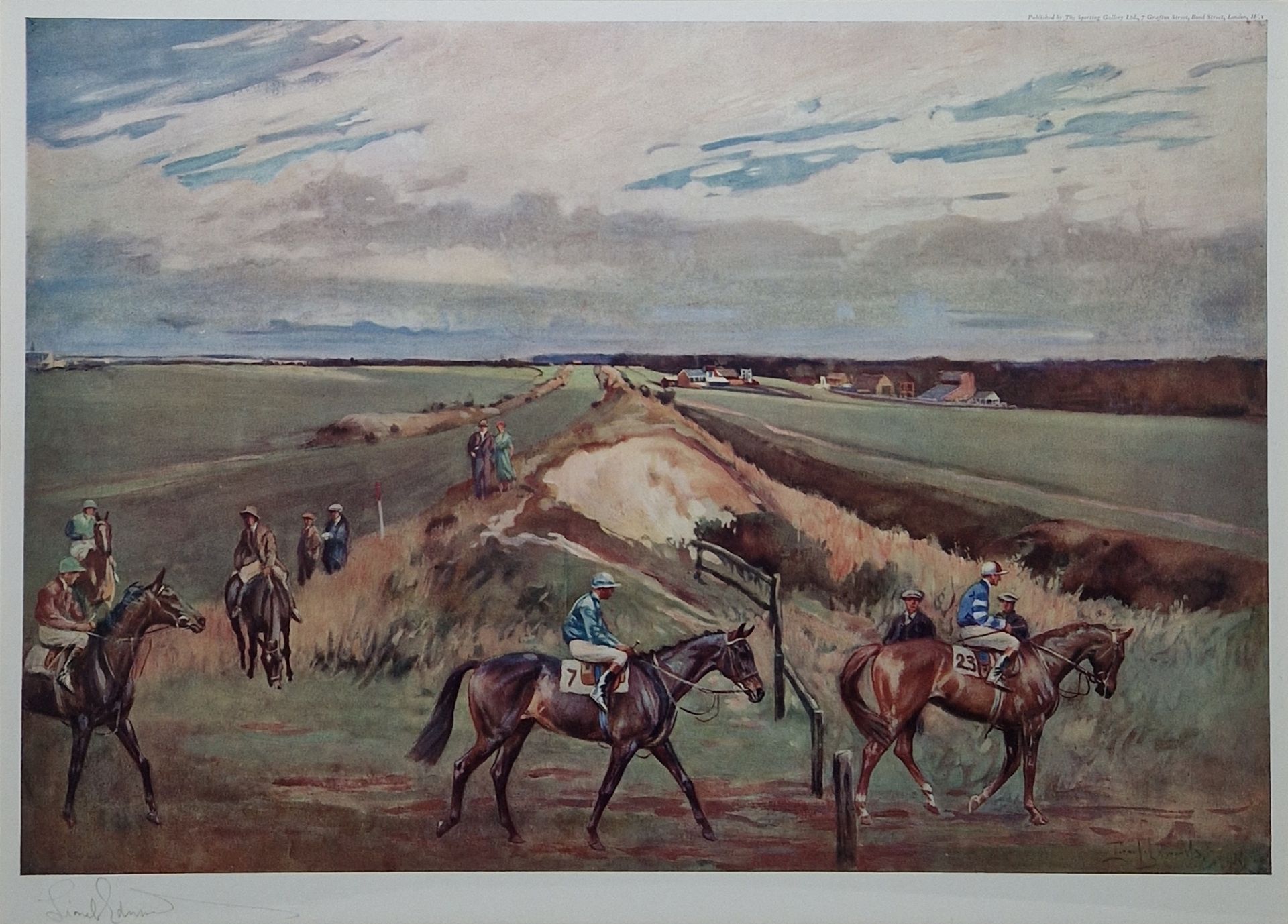 After Lionel Edwards (1878-1966) Chromolithograph Four colour prints to Include "Epsom Races", - Image 4 of 6