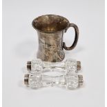 Early 20th century silver christening mug, Birmingham assay marks, other marks rubbed, gross