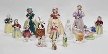 Group of continental porcelain and German figures by Hertswig Katzhutte, comprising a group of