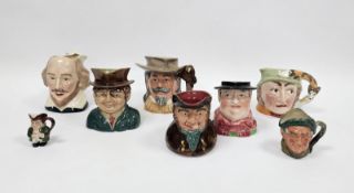 Collection of Royal Doulton character jugs and others similar including Auld Mac, D5824, The Wild