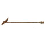 19th century iron whaling harpoon with tilting barb (no shaft), 78cm
