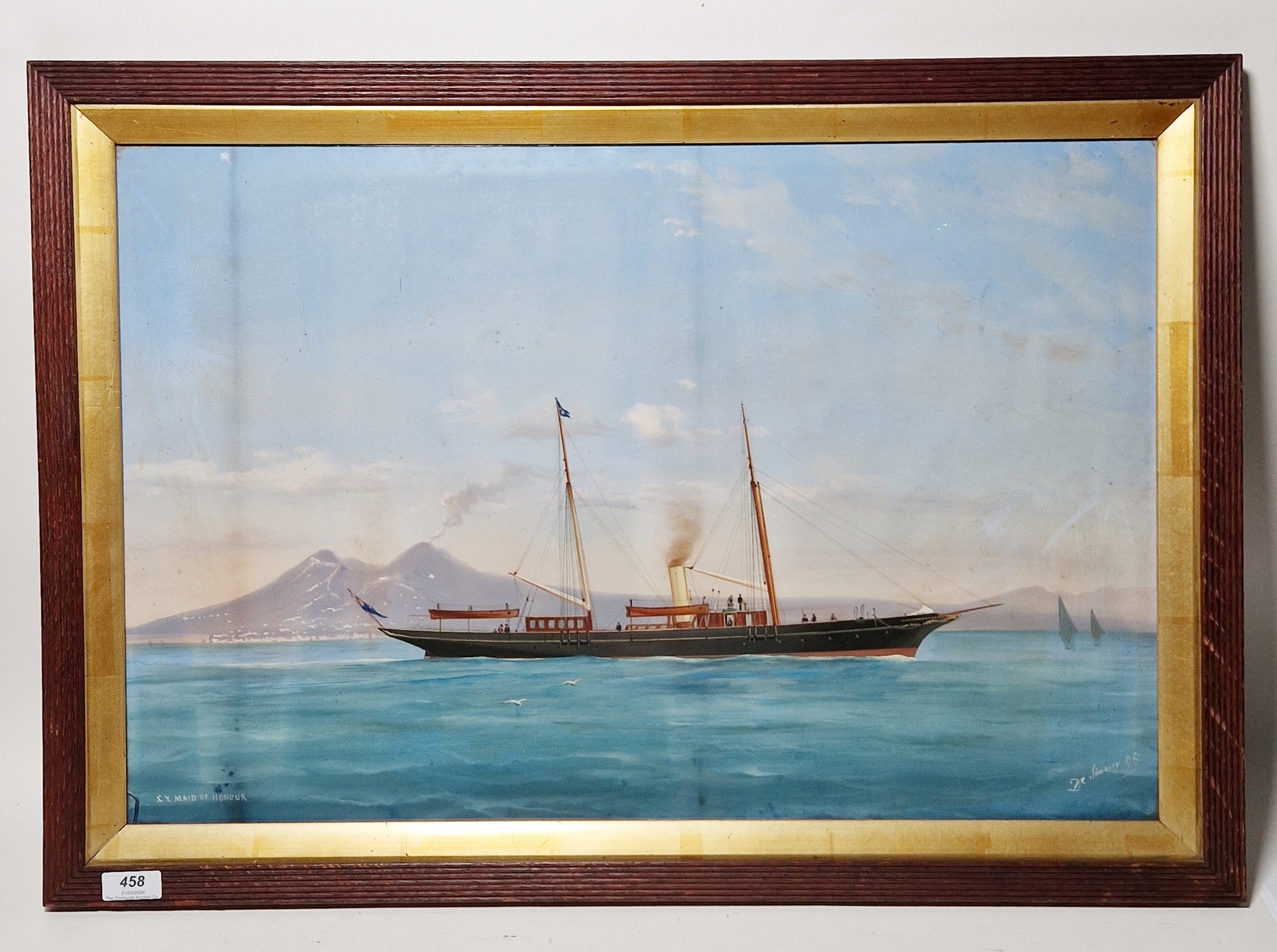 De Simone (19th/20th century) Gouache on paper The S.Y. Maid of Honour, titled and signed, 41 cm x - Image 2 of 8
