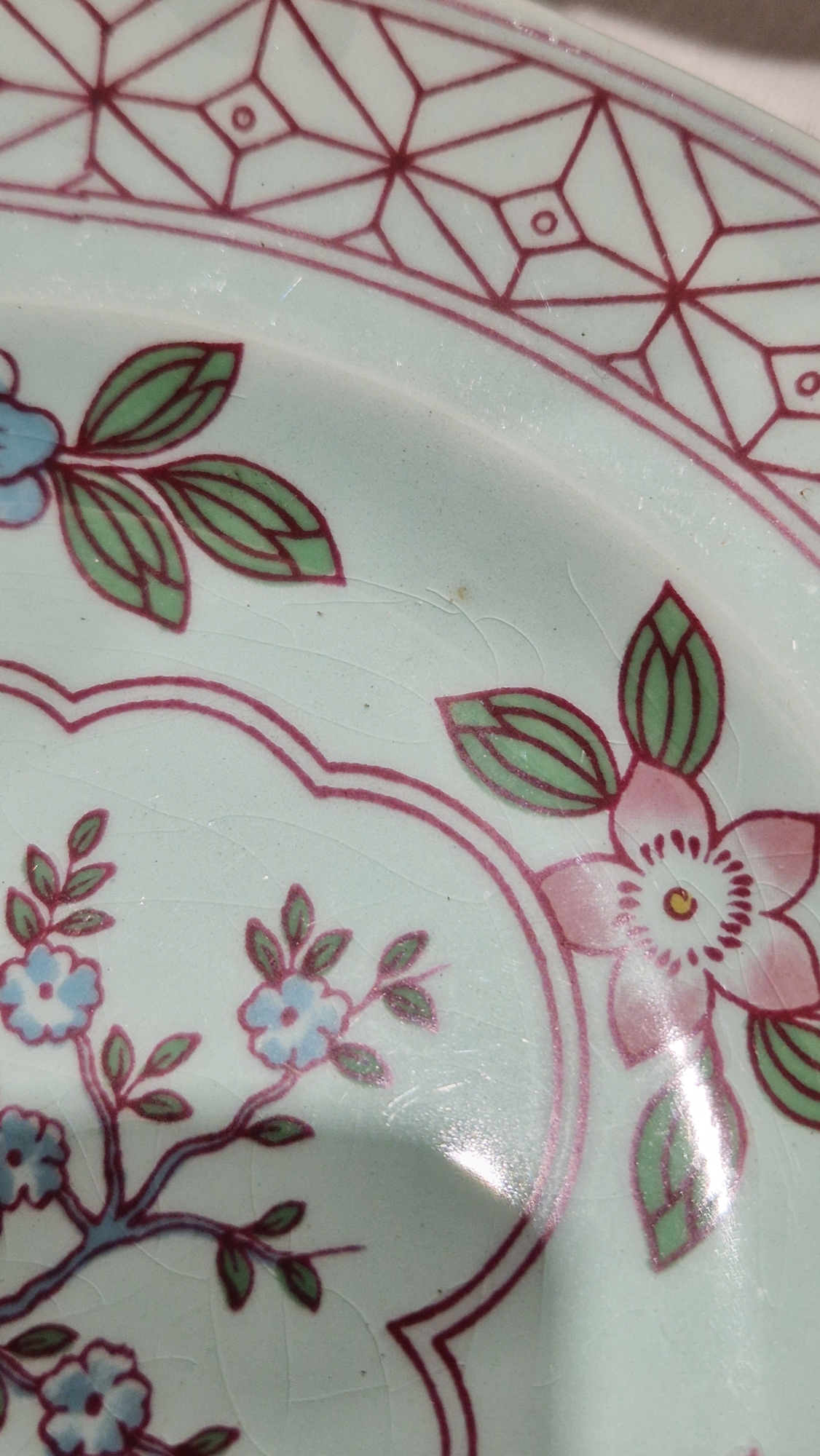 20th century Adams Calyx ware Singapore Bird pattern part tea and dinner service including a teapot, - Image 6 of 7