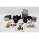 Canon EOS100 camera with Canon zoom lens and other camera equipment