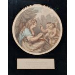 Francesco Bartolozzi after Cipriani Two 19th century hand coloured engravings of Ceres and Pomona,