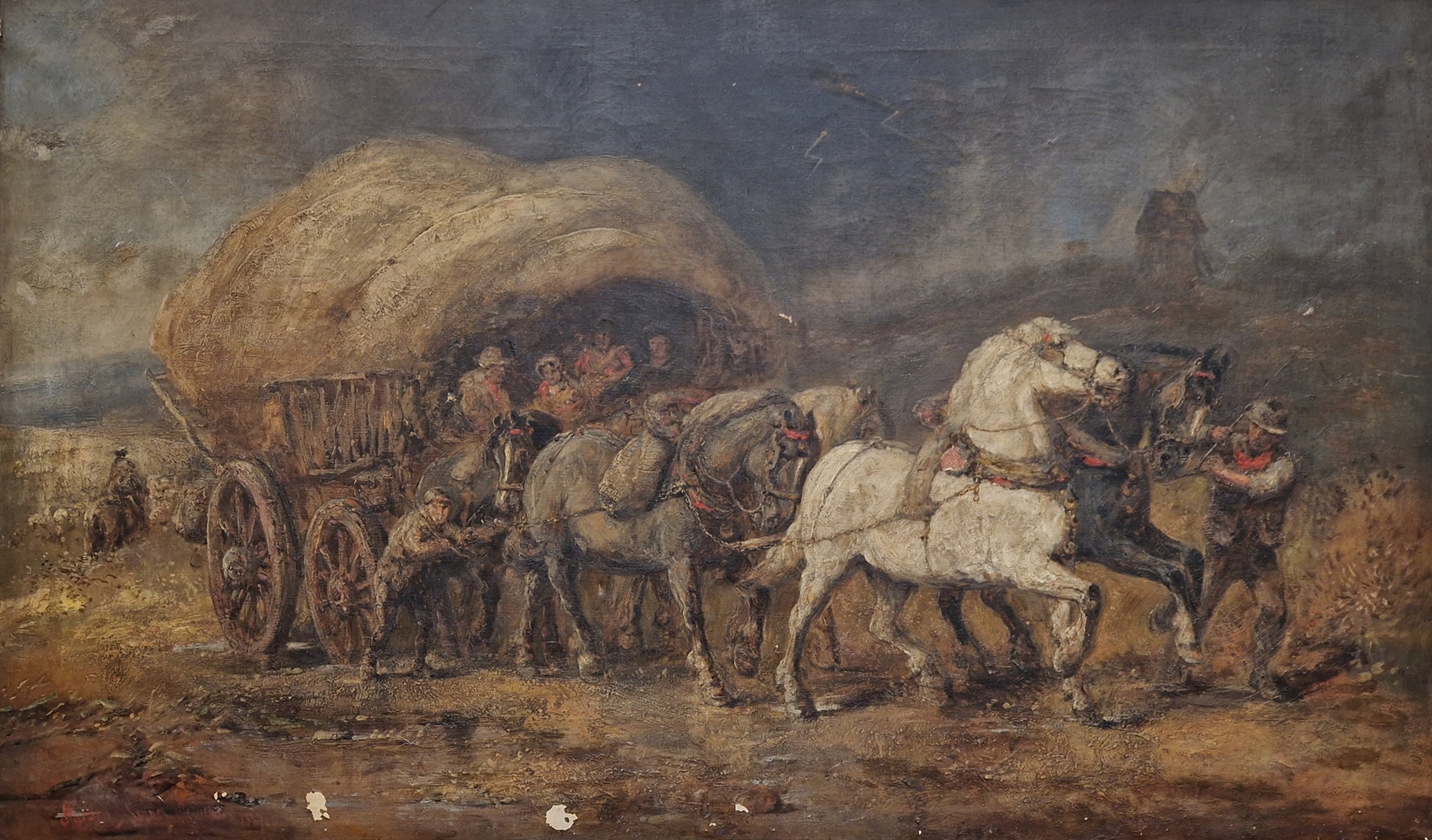 Harden Sydney Melville (1824-1894) Oil on canvas Harvest scene with wagon and workers, signed and