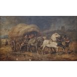 Harden Sydney Melville (1824-1894) Oil on canvas Harvest scene with wagon and workers, signed and