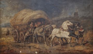 Harden Sydney Melville (1824-1894) Oil on canvas Harvest scene with wagon and workers, signed and