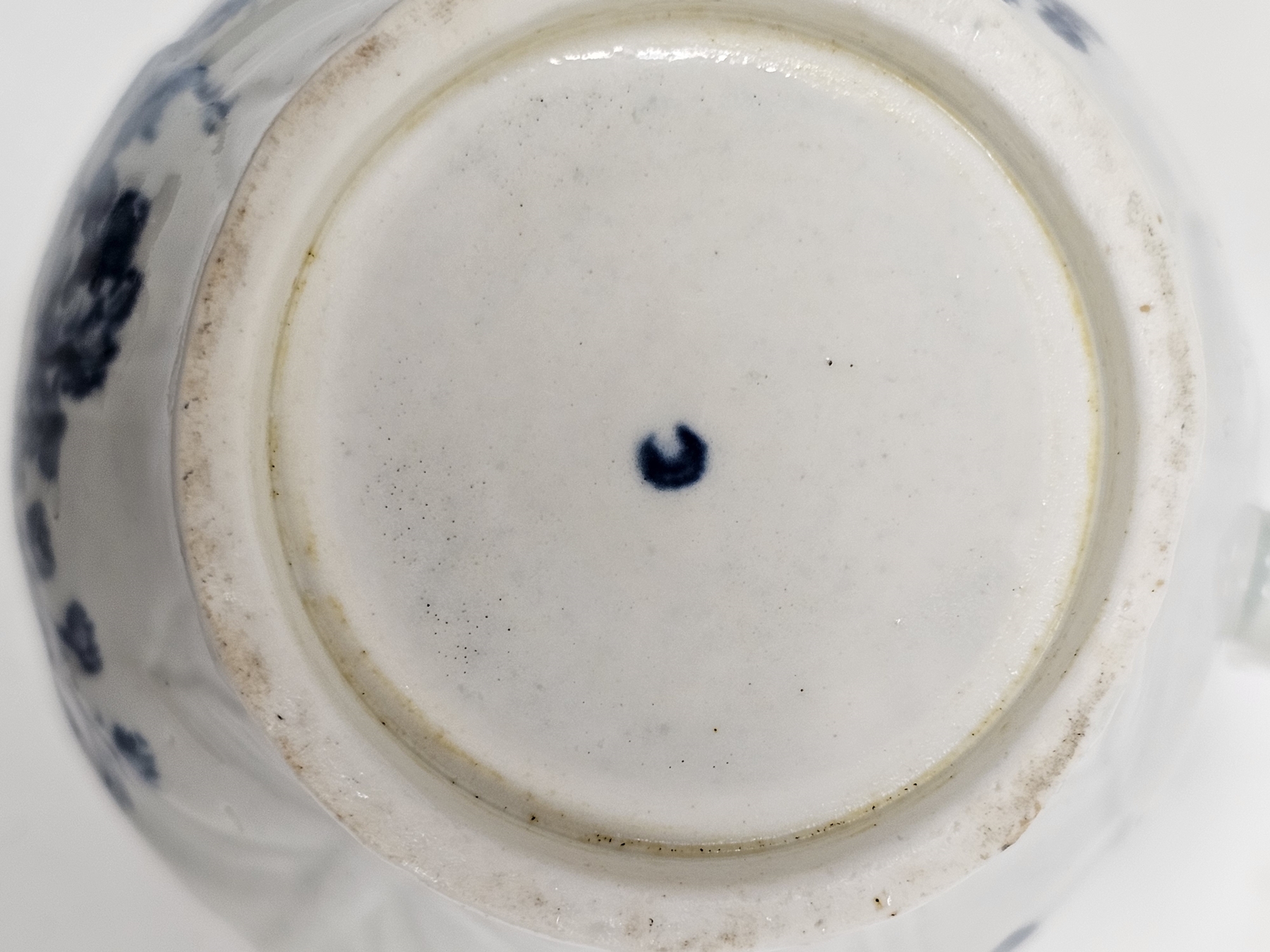 Worcester porcelain small cabbage leaf moulded mask jug, circa 1780, blue crescent mark, with mask - Image 4 of 30