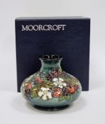 Contemporary Moorcroft 'Carousel' pattern compressed oviform vase, printed and impressed marks,