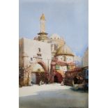 Noel Harry Leaver A.R.C.A. (1889-1951) Watercolour Moroccan street scene, signed lower right, framed