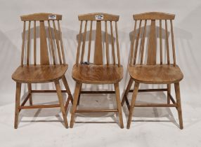 Set of three Ercol-style dining chairs, each 84cm high (3)