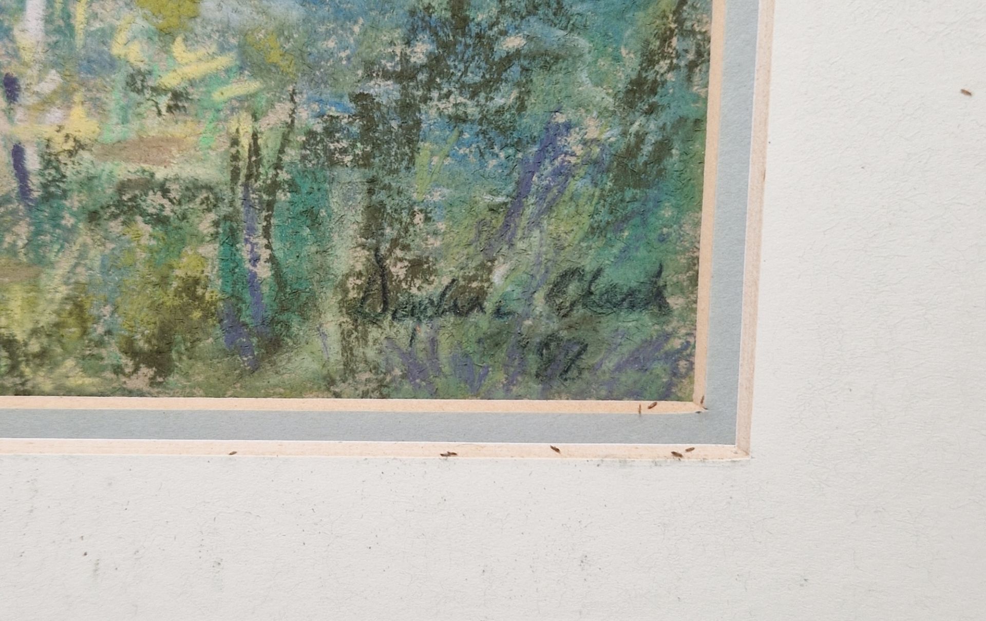 Daphne Clark (20th century) Pastel "Way Through the Grove, San Stefano, Corsica", signed lower - Image 10 of 12
