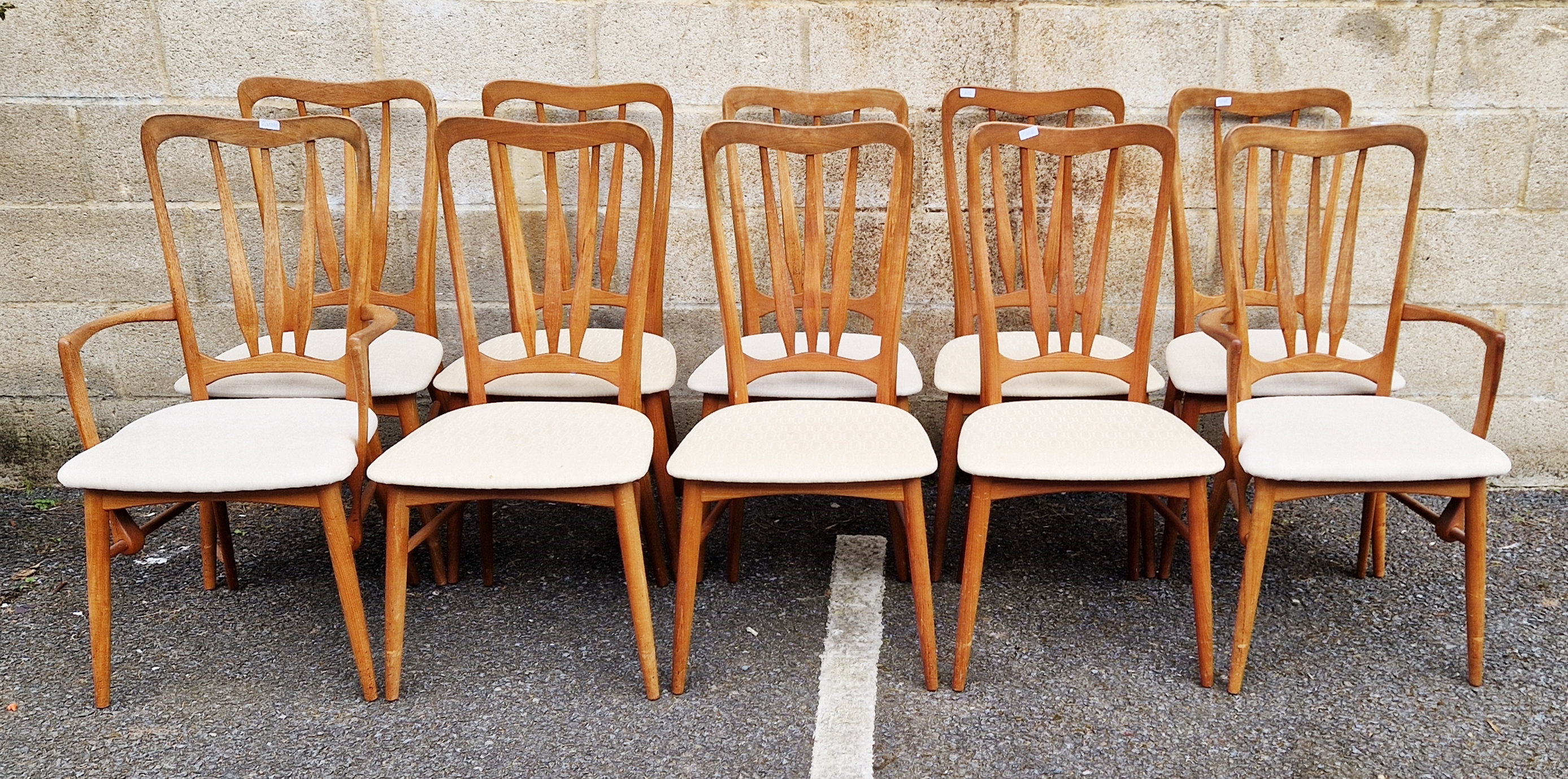 Niels Koefoed (1929-2018) for Koefoed Hornslet, a set of ten teak "Ingrid" chairs to include two - Image 2 of 4