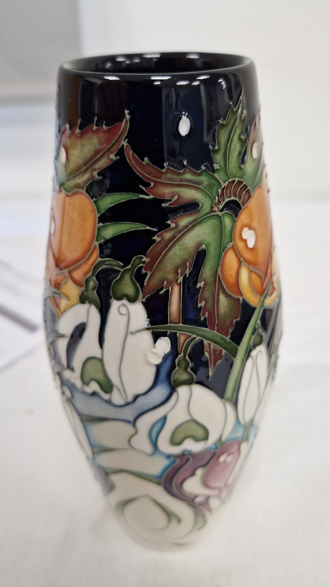 Moorcroft Snow Time pattern tapered baluster vase by Emma Bossons, printed and impressed marks, - Image 22 of 22