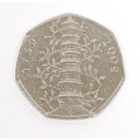 Elizabeth II 2009 Kew Gardens 50p coin, circulated