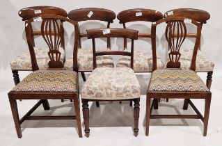 Large collection of Victorian and later dining chairs, mostly mahogany (12)