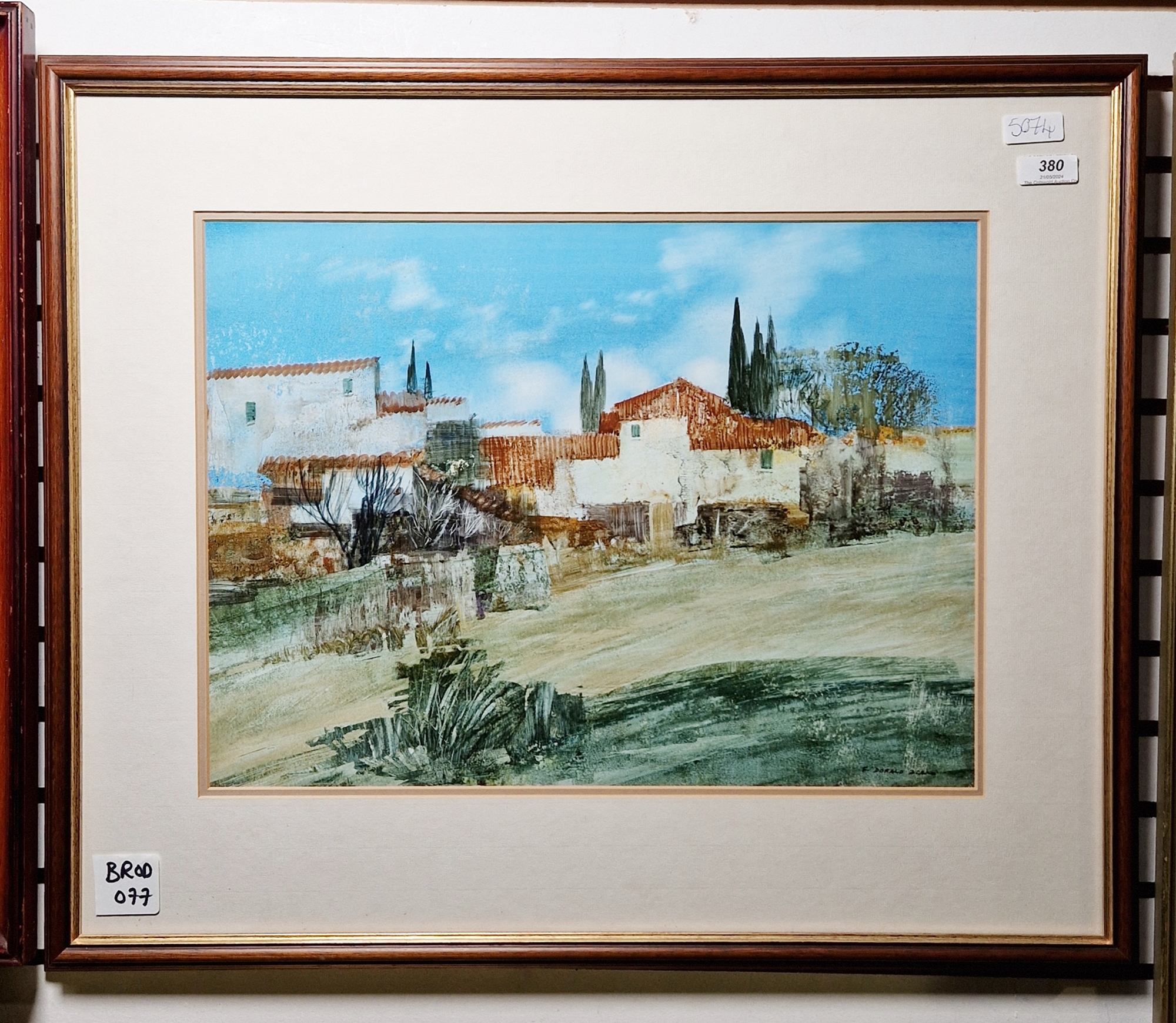Frederick Donald Blake (1908-1997) Coloured inks and watercolour "End of the Village", view of a - Image 2 of 3
