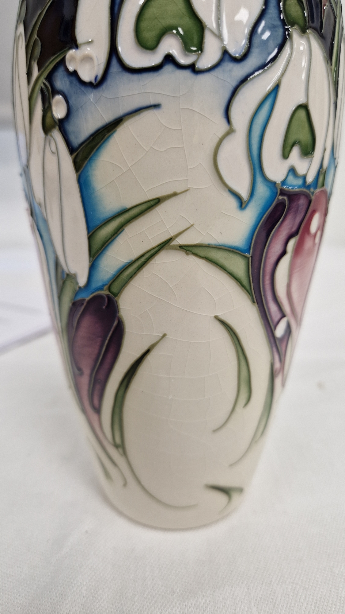 Moorcroft Snow Time pattern tapered baluster vase by Emma Bossons, printed and impressed marks, - Image 19 of 22