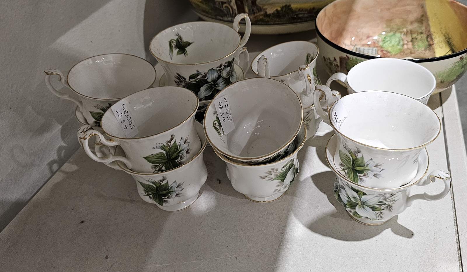 Royal Albert composite bone china Trillium part tea and dinner service, printed factory marks, - Bild 5 aus 5