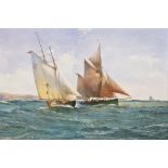 Michael Lees (British, 20th century) Oil on panel "Hoshi and Provident", maritime scene, signed