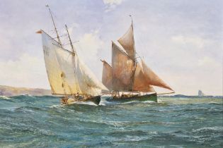 Michael Lees (British, 20th century) Oil on panel "Hoshi and Provident", maritime scene, signed