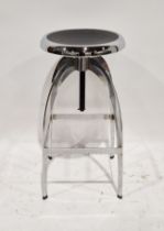 Modern chrome adjustable bar stool, 68cm high